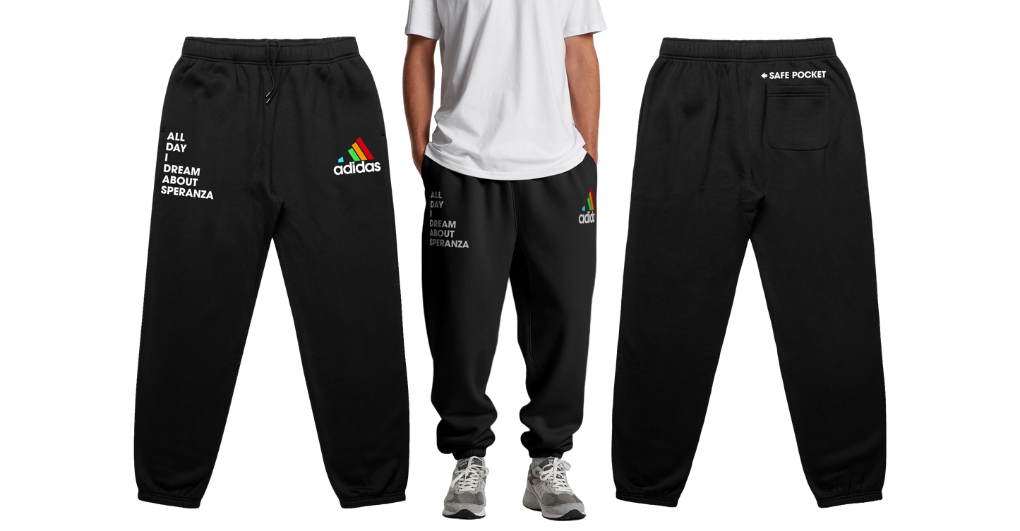 ALL DAY Relaxed Track Pants — Black
