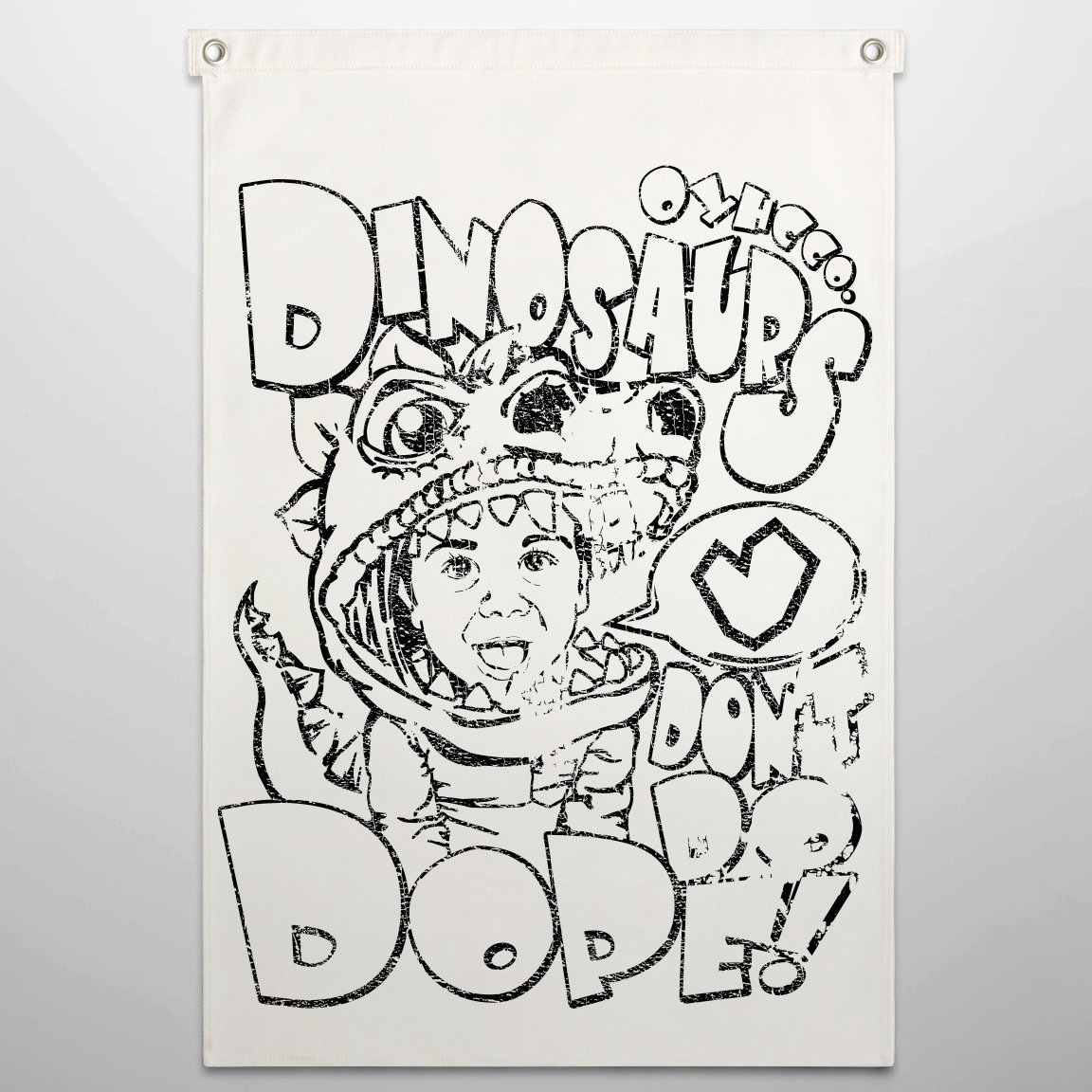 Dino's Don't Do Dope, OYH Canvas Flags