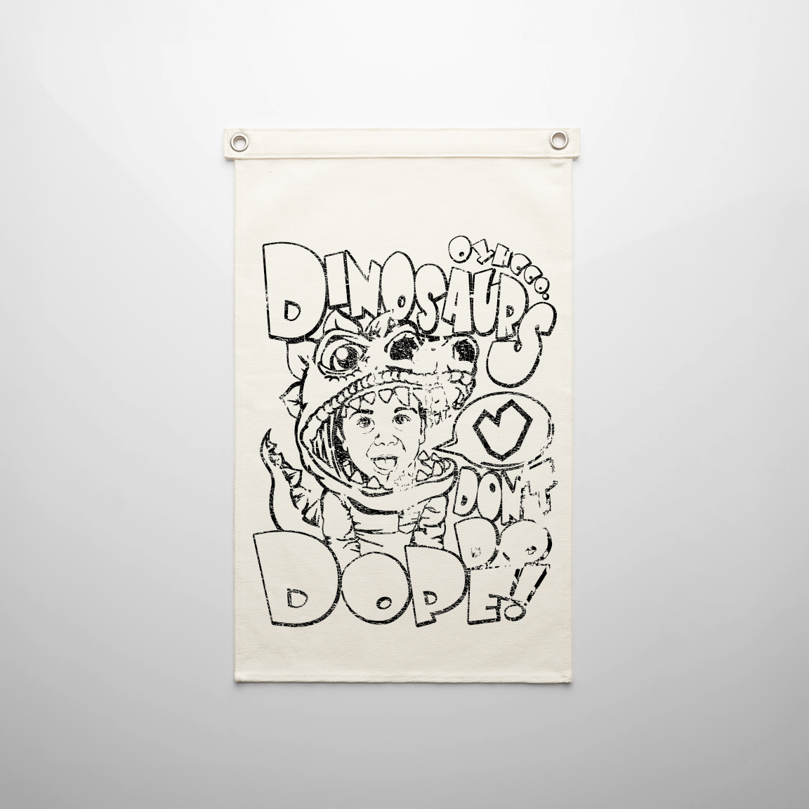 Dino's Don't Do Dope, OYH Canvas Flags