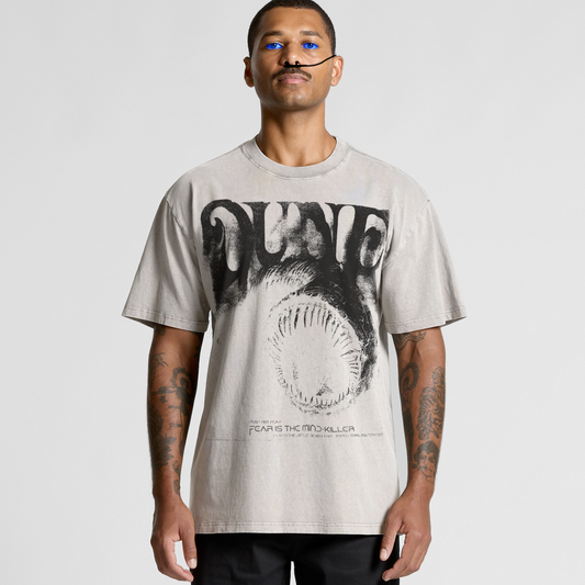 I Must Not Fear, heavy faded bone tee