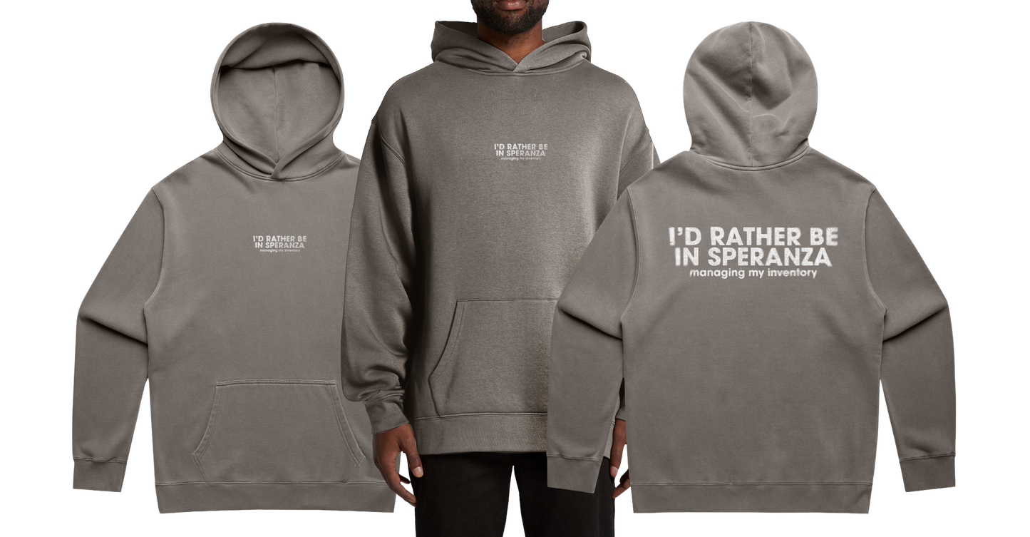 RATHER BE IN SPERANZA Relaxed Hooded Sweatshirt
