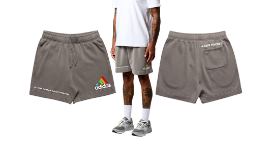ALL DAY Faded Track Shorts -Black & Grey
