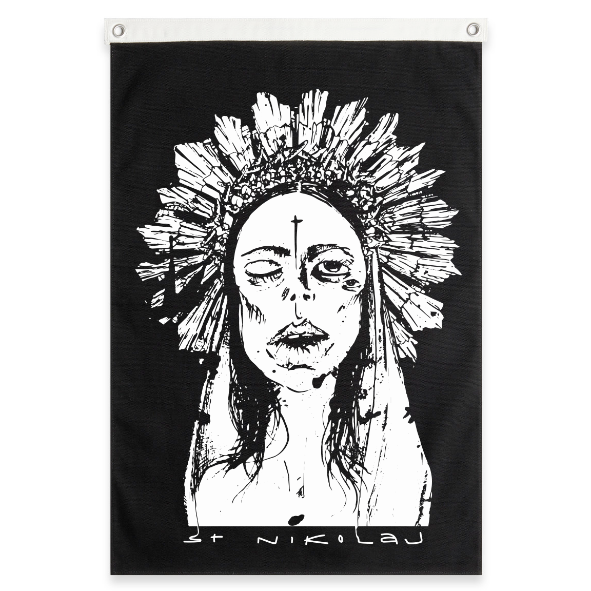 Mother, Saint Nikolaj Canvas Flags