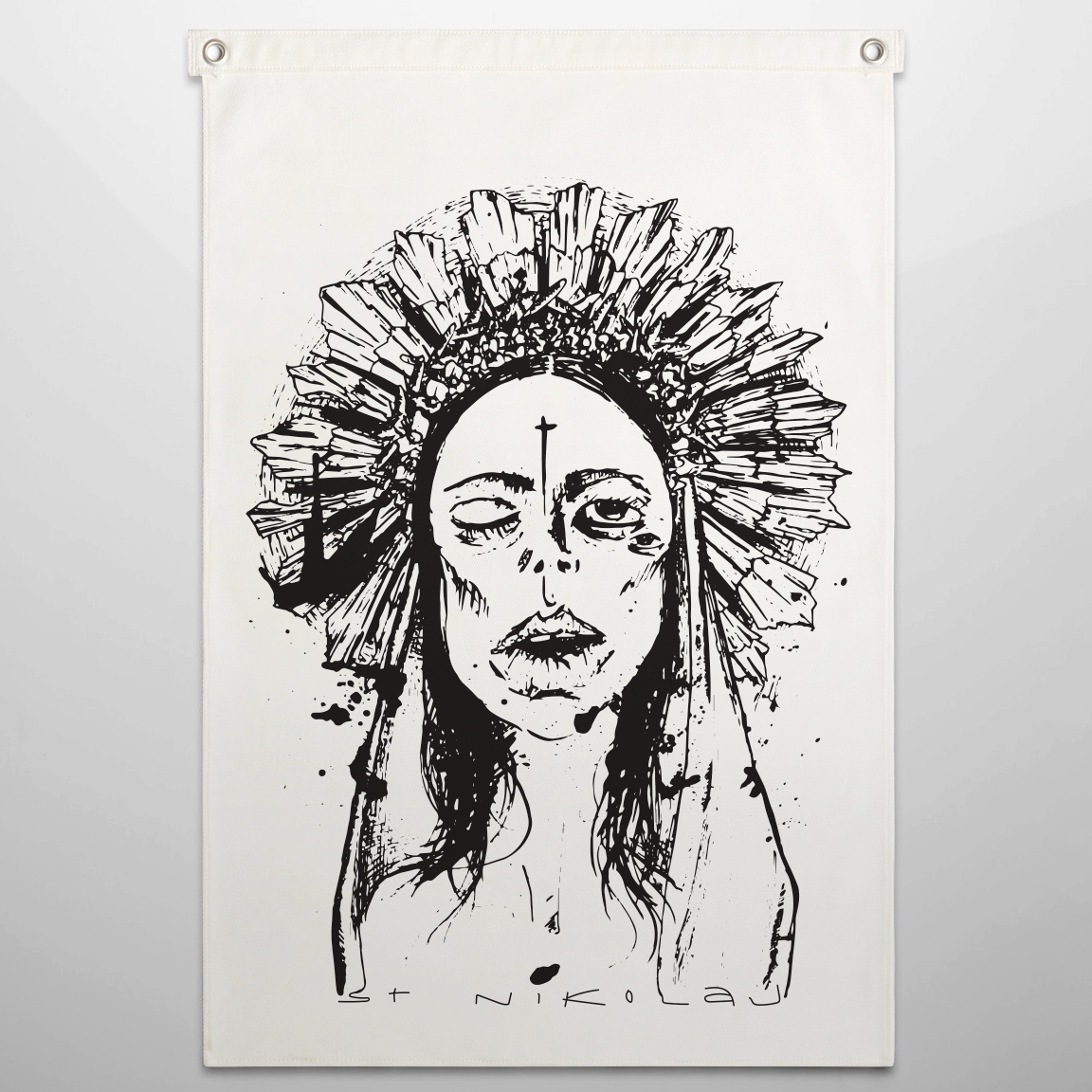 Mother, Saint Nikolaj Canvas Flags