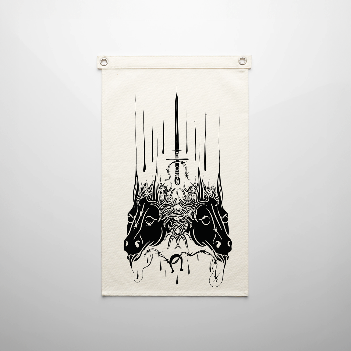 Horsemen, Saint Nikolaj Canvas Flags
