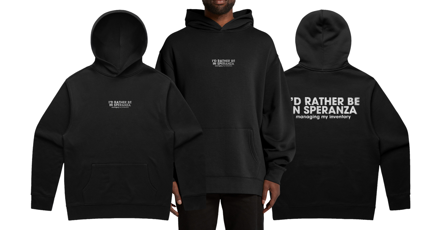 RATHER BE IN SPERANZA Relaxed Hooded Sweatshirt