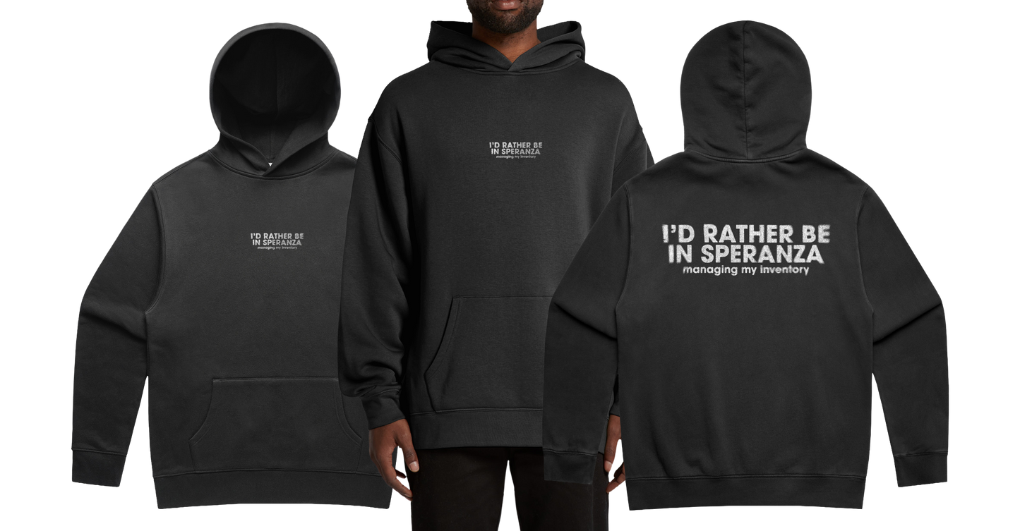 RATHER BE IN SPERANZA Relaxed Hooded Sweatshirt