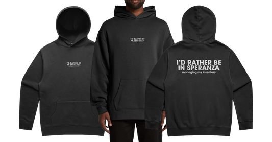 RATHER BE IN SPERANZA Relaxed Hooded Sweatshirt