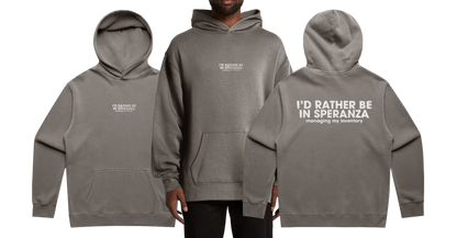 RATHER BE IN SPERANZA Relaxed Hooded Sweatshirt