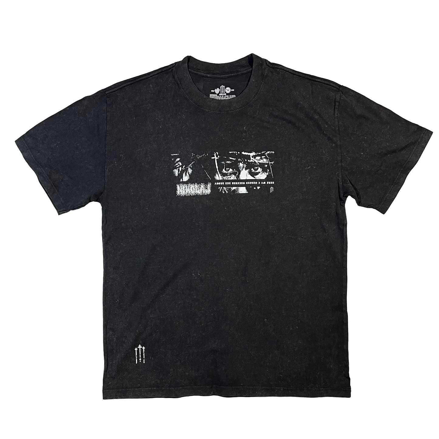 Above, Black Stone Washed Heavy Tee