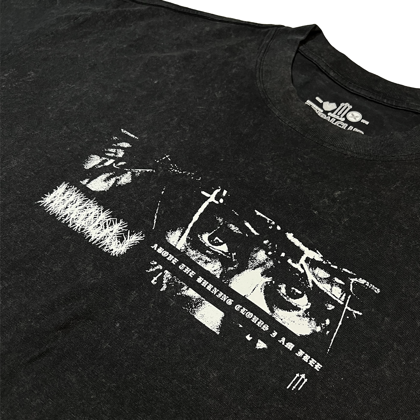 Above, Black Stone Washed Heavy Tee