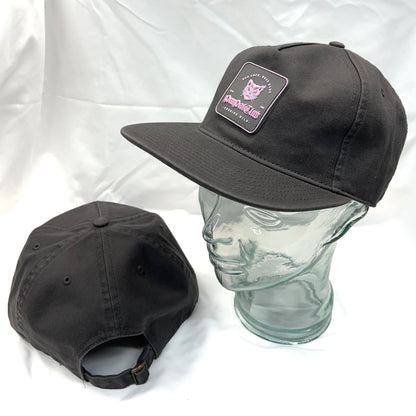 Bad Luck Good Name - Dusty Charcoal Unstructured Hat with Rubber Patch